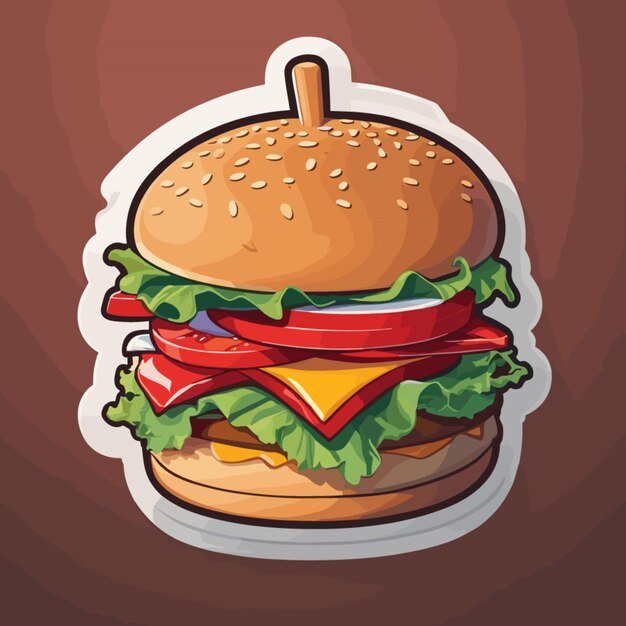 Vecteur le vecteur de dessin animé de zinger burger