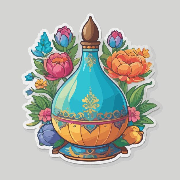 Le Vecteur De Dessins Animés En Couleur De Nowruz