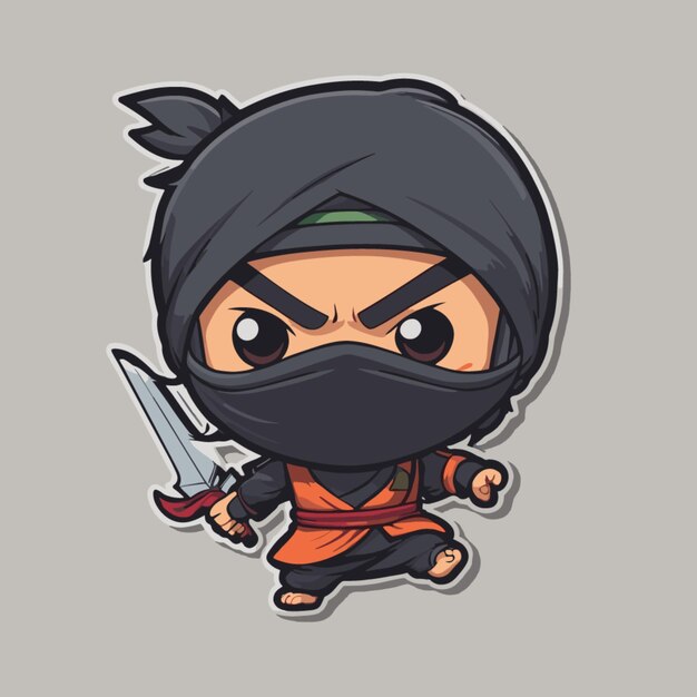 Vecteur vecteur de dessins animés ninja