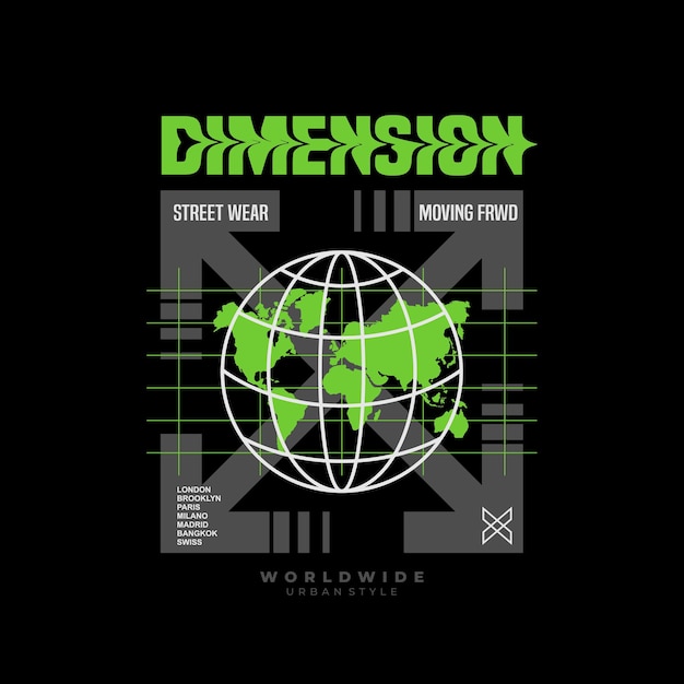 Vecteur De Dimension, Conception De T-shirt, Adapté à La Sérigraphie, Vestes, Etc.