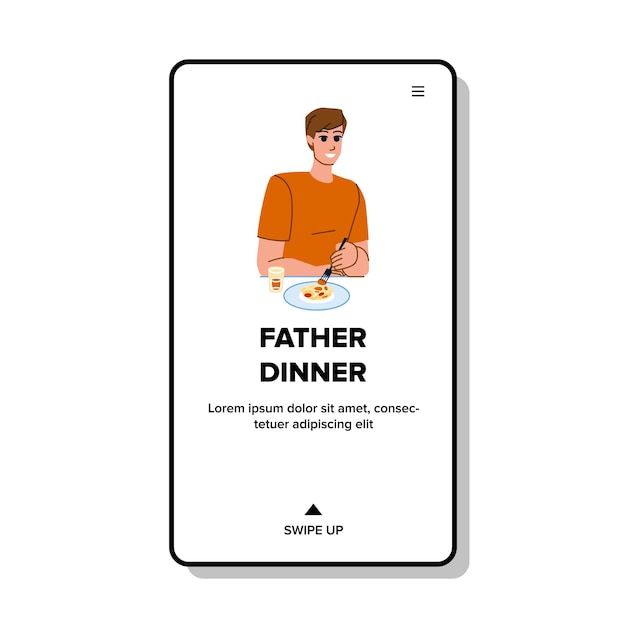 Vecteur de dîner père