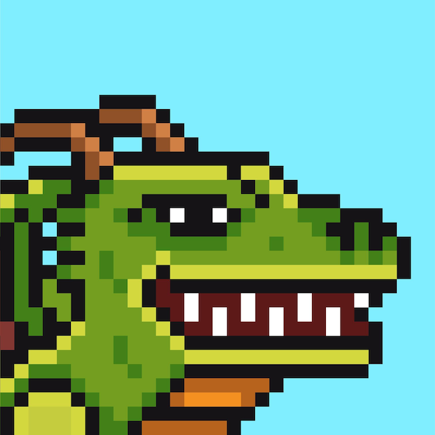 Vecteur De Dragon Dans Un Style Pixel Art