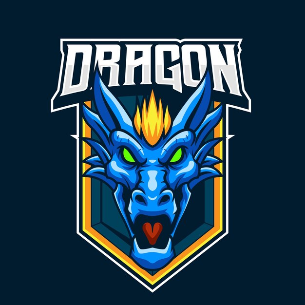 Vecteur De Dragon Avec Illustration De Style Esport