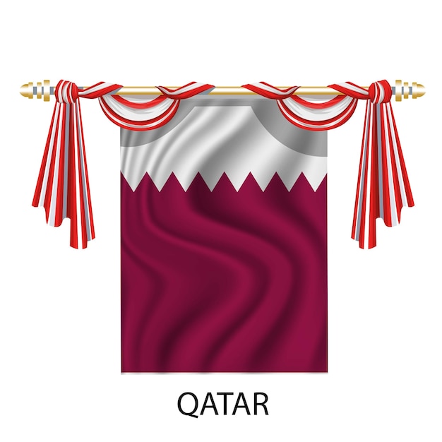 Vecteur De Drapeau Du Qatar