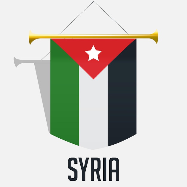 VECTEUR DRAPEAU DE L'ICÔNE DE LA SYRIE