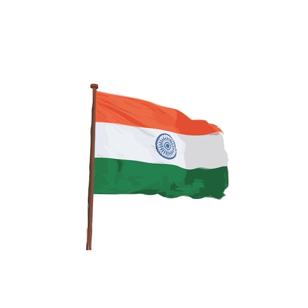 Vecteur De Drapeau Indien