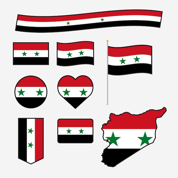 Vecteur de drapeau de la Syrie