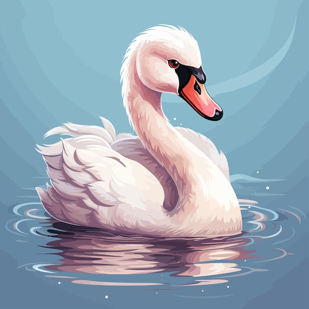 Vecteur le vecteur du cygne est mignon.