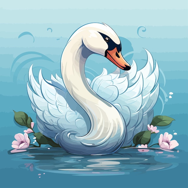 Le Vecteur Du Cygne Est Mignon.