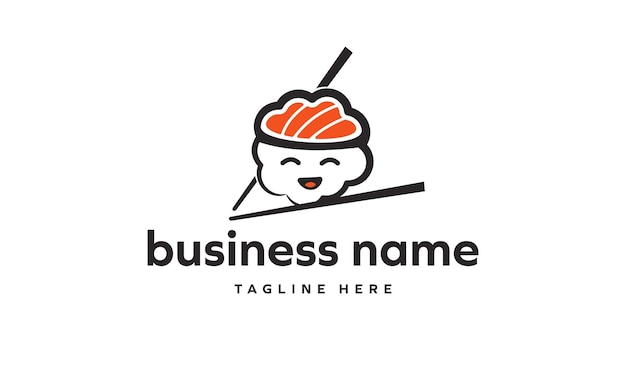 vecteur du logo de l'aliment sushi