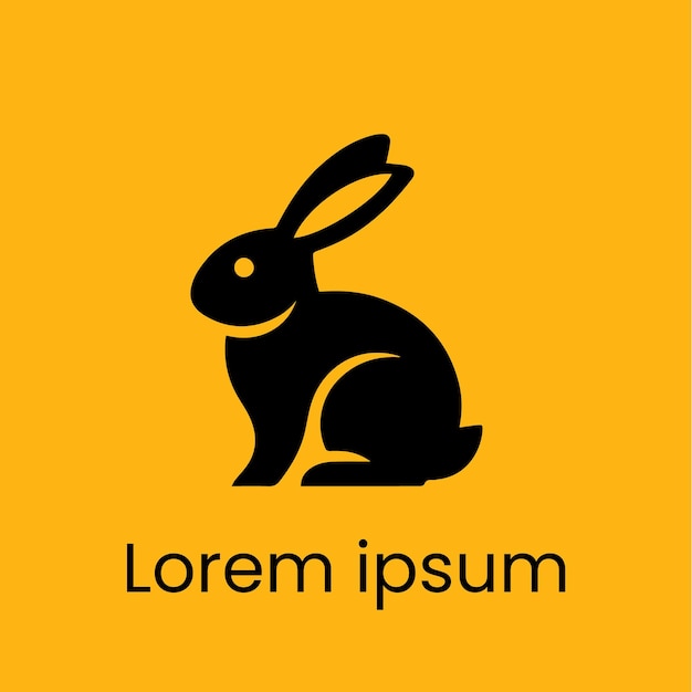 Vecteur le vecteur du logo du lapin