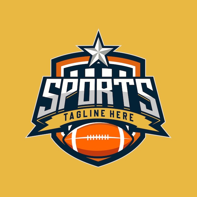 Vecteur du logo du sport de rugby