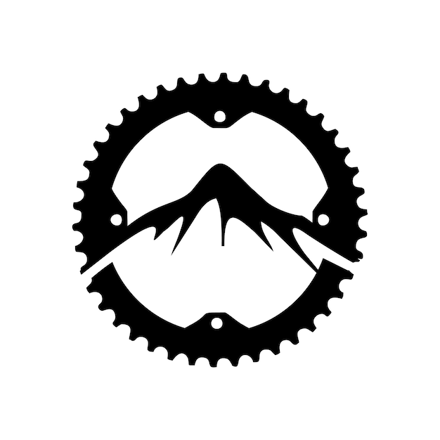 Vecteur vecteur du logo de l'équipement de vélo de montagne