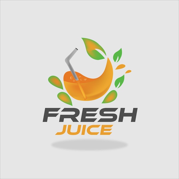 Vecteur du logo des jus sains et frais