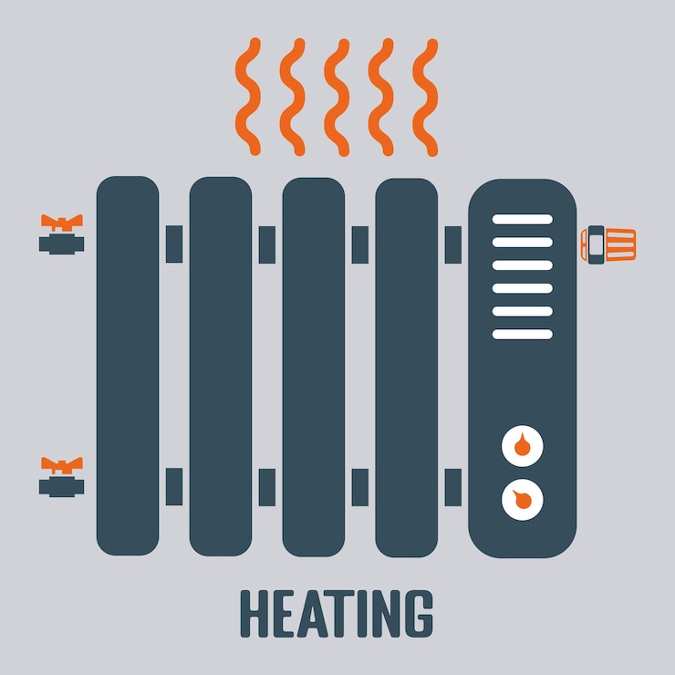 Vecteur vecteur du radiateur de chauffage icon6