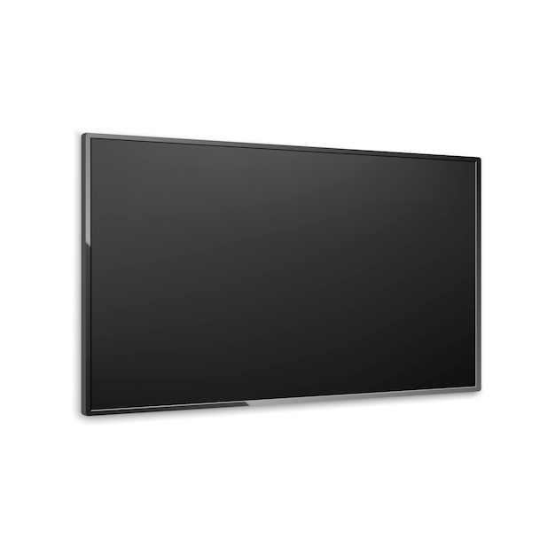 Vecteur d'écran tv 4k. Écran tv LCD ou LED