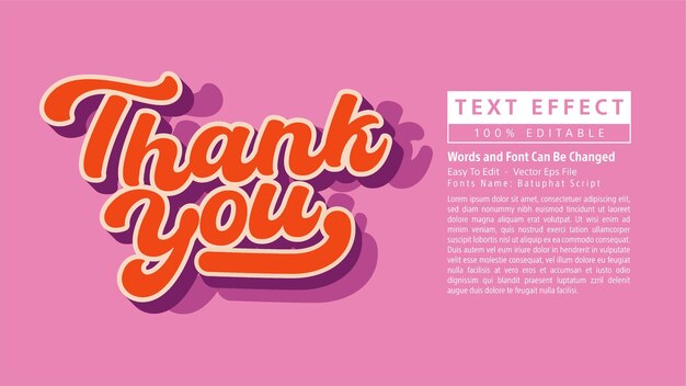 Vecteur d'effet de style de texte modifiable