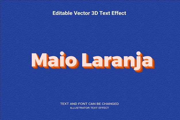 Vecteur D'effet De Texte Maio Laranja