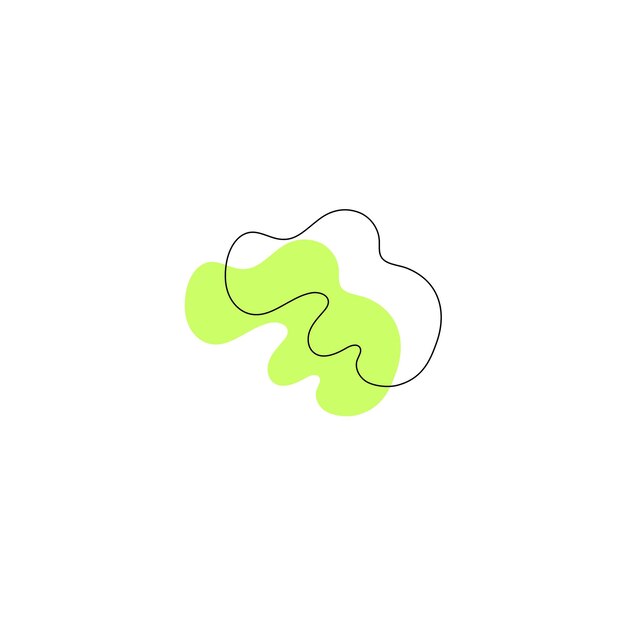 vecteur d'élément blob couleur vert clair blob