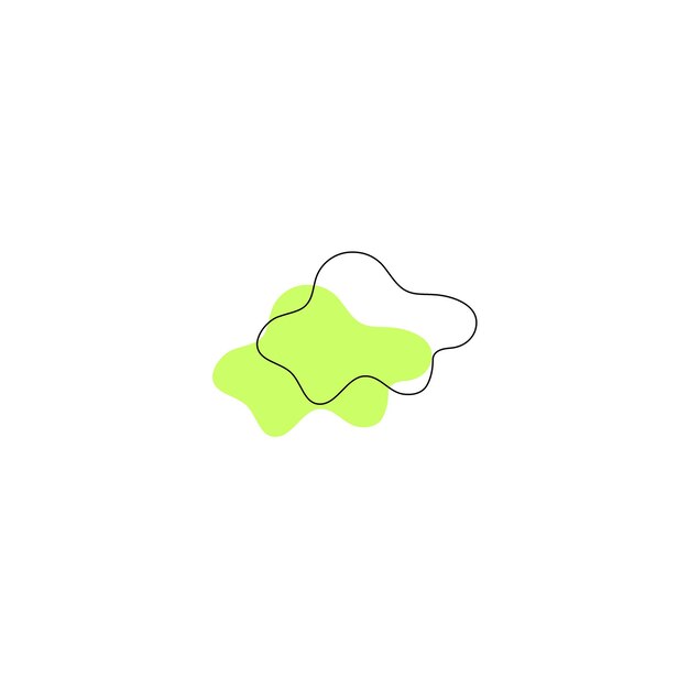 vecteur d'élément blob couleur vert clair couleur