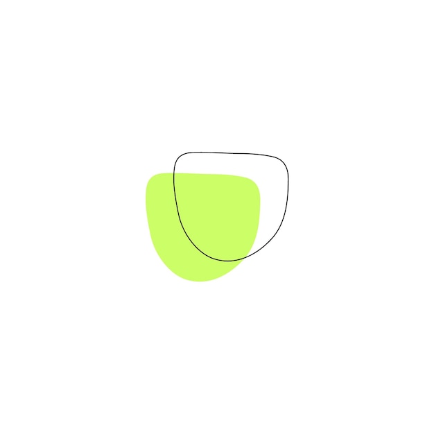 vecteur d'élément blob couleur vert clair