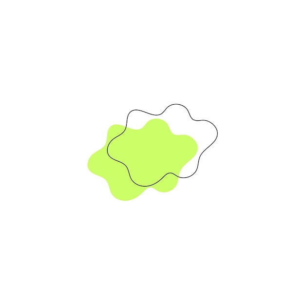 vecteur d'élément blob élément de couleur vert clair