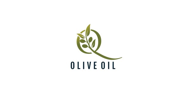 Le Vecteur De L'élément De Conception Du Logo De La Lettre Q Avec Le Concept D'olive