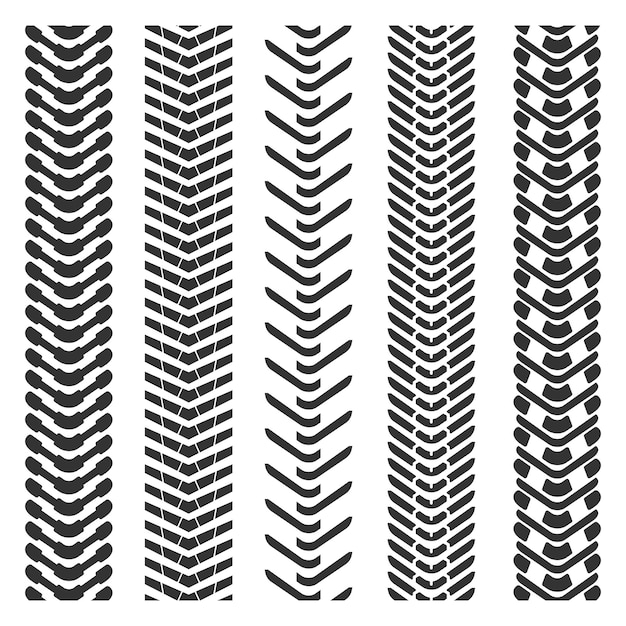 Vecteur D'élément De Marque D'impression De Pneu De Tracteur