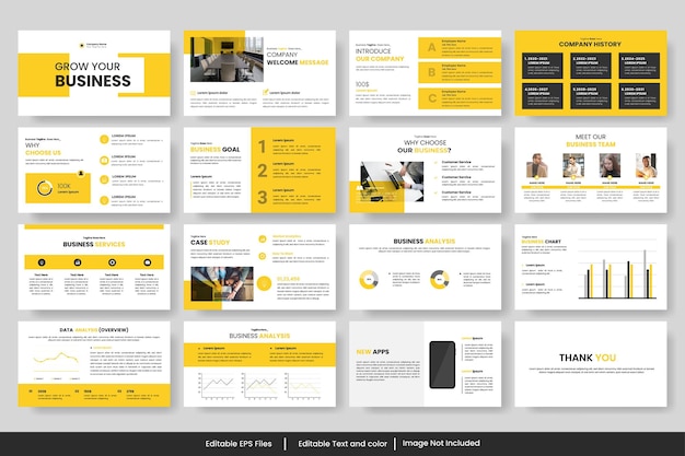 Vecteur entreprise entreprise PowerPoint portefeuille d'affaires profil conception rapport de projet entreprise p