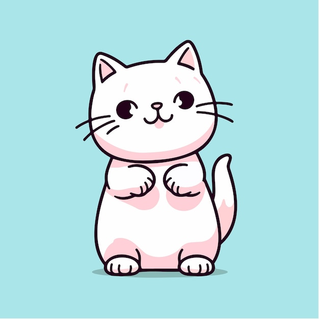 Le vecteur Eps est un mignon chat de dessin animé.