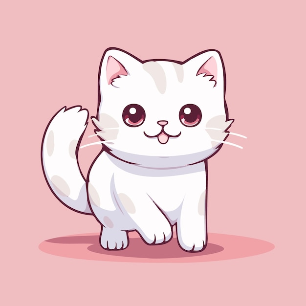 Le vecteur Eps est un mignon chat de dessin animé.
