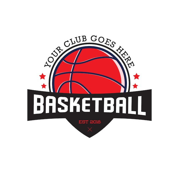 Vecteur étiquette Badges Basketball Vecteur Premium