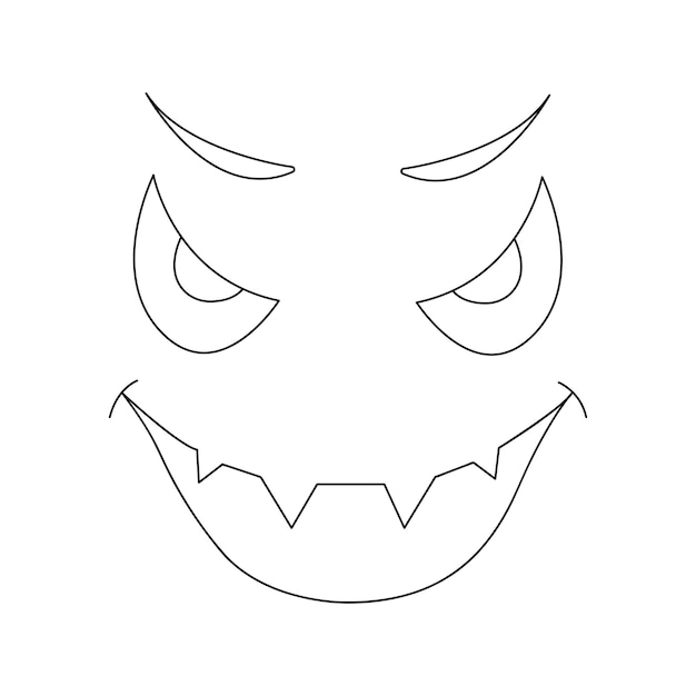 Vecteur d'expression Smiley Vecteur d'expression du visage d'Halloween isolé. sur fond blanc.