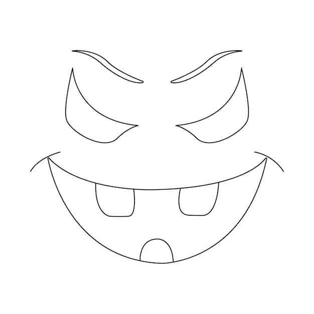 Vecteur d'expression de visage de citrouille d'Halloween, générateur de visage de citrouille isolé sur fond blanc.