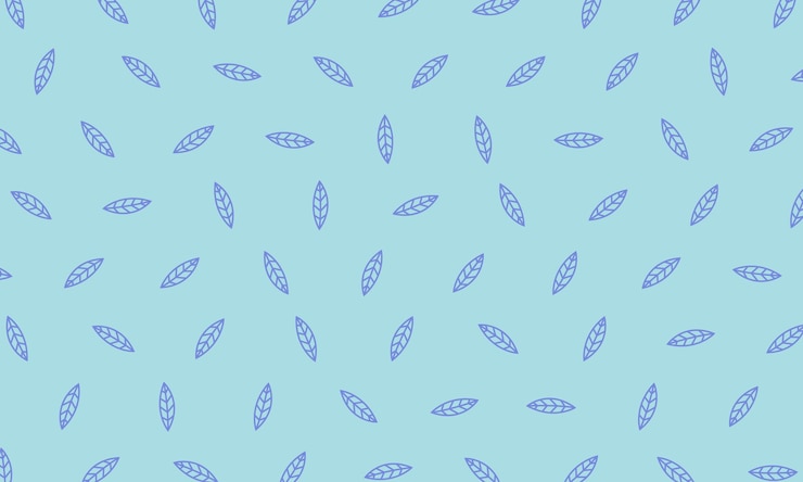 Vecteur vecteur feuilles modèle sans couture avec fond bleu