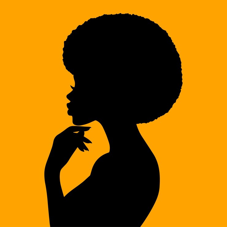 Vecteur le vecteur de la fille noire