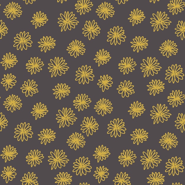 Vecteur fleur trèfle motif de ligne d'or Motif floral fond vectoriel Illustration vectorielle décorative bonne pour l'impression Idéal pour le tissu d'emballage d'impression d'étiquettes