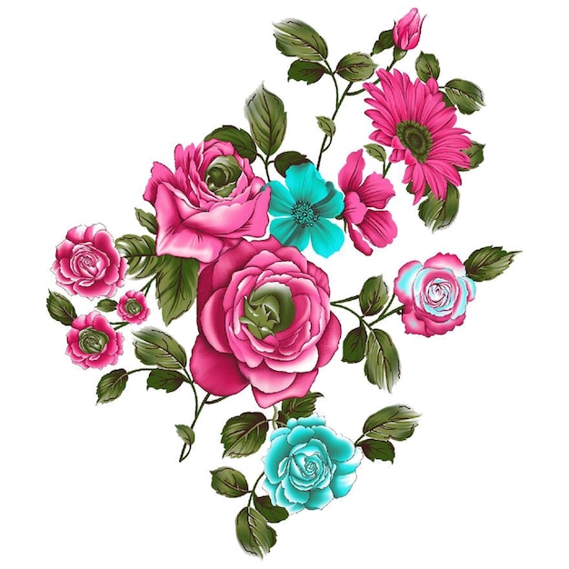 vecteur floral carte vecteur beau bouquet ensemble floral illustration vectorielle ensemble de fleurs floral