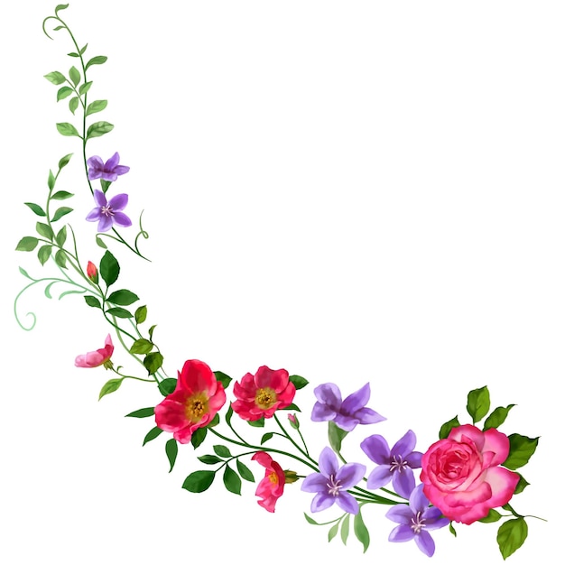 Vecteur vecteur floral carte vecteur beau bouquet ensemble floral illustration vectorielle ensemble de fleurs floral