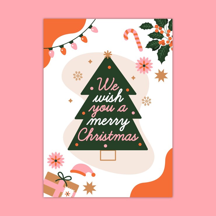 Vecteur de flyer de Noël avec des décorations de Noël