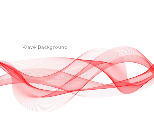 Vecteur de fond de conception de vague rouge moderne