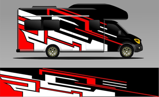 Vecteur De Fond De Course Pour Les Enveloppes De Camping-car Et Plus