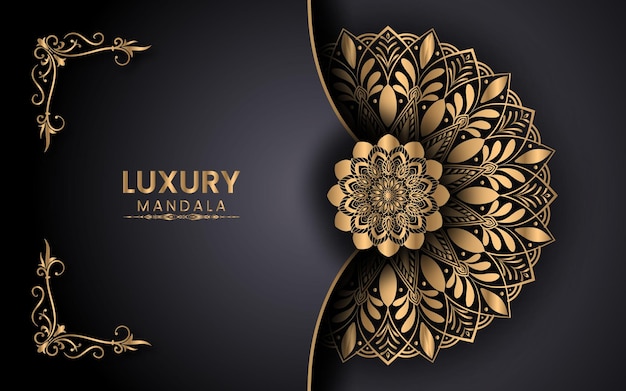Vecteur De Fond De Luxe Mandala Dans La Conception De Style Islamique Vecteur Premium