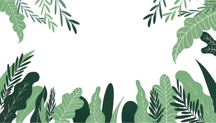Vecteur vecteur de fond de plantes aquarelles isolées
