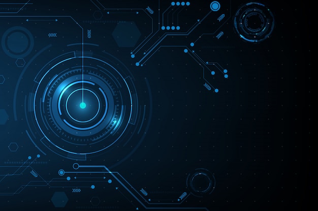 vecteur de fond de technologie et de la technologie cercle.