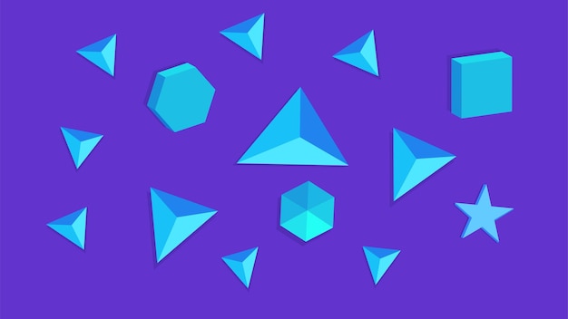 Vecteur de formes géométriques triangle différent