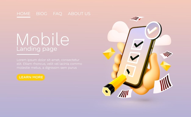 Vecteur de gestion d'approbation de service de liste de contrôle de document de confirmation mobile