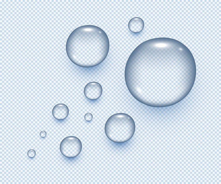 Vecteur vecteur goutte d'eau 3d style réaliste