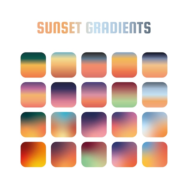 Le Vecteur Des Gradients De Coucher De Soleil