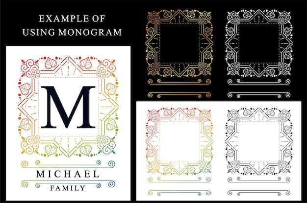 Vecteur Graphique De Monogramme De Nom Divisé